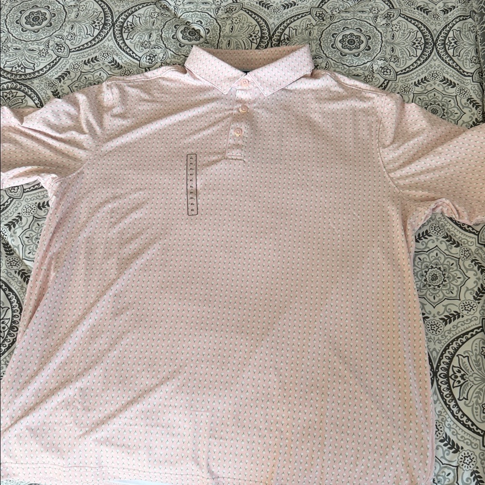 Walter Hagen  Men's Pink Polo Shirt, size XL NWT.